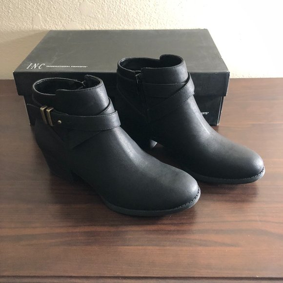 INC International Concepts Herbii Black Bootie Womens Size 6 US - Picture 1 of 10